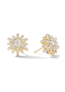 David Yurman 18kt yellow gold diamond Starburst Pavé stud earrings