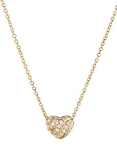 David Yurman 18kt yellow gold Cable Collectibles Heart diamond necklace