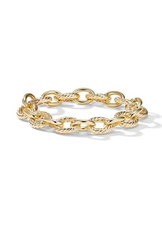 David Yurman 18kt yellow gold large oval link chain bracelet