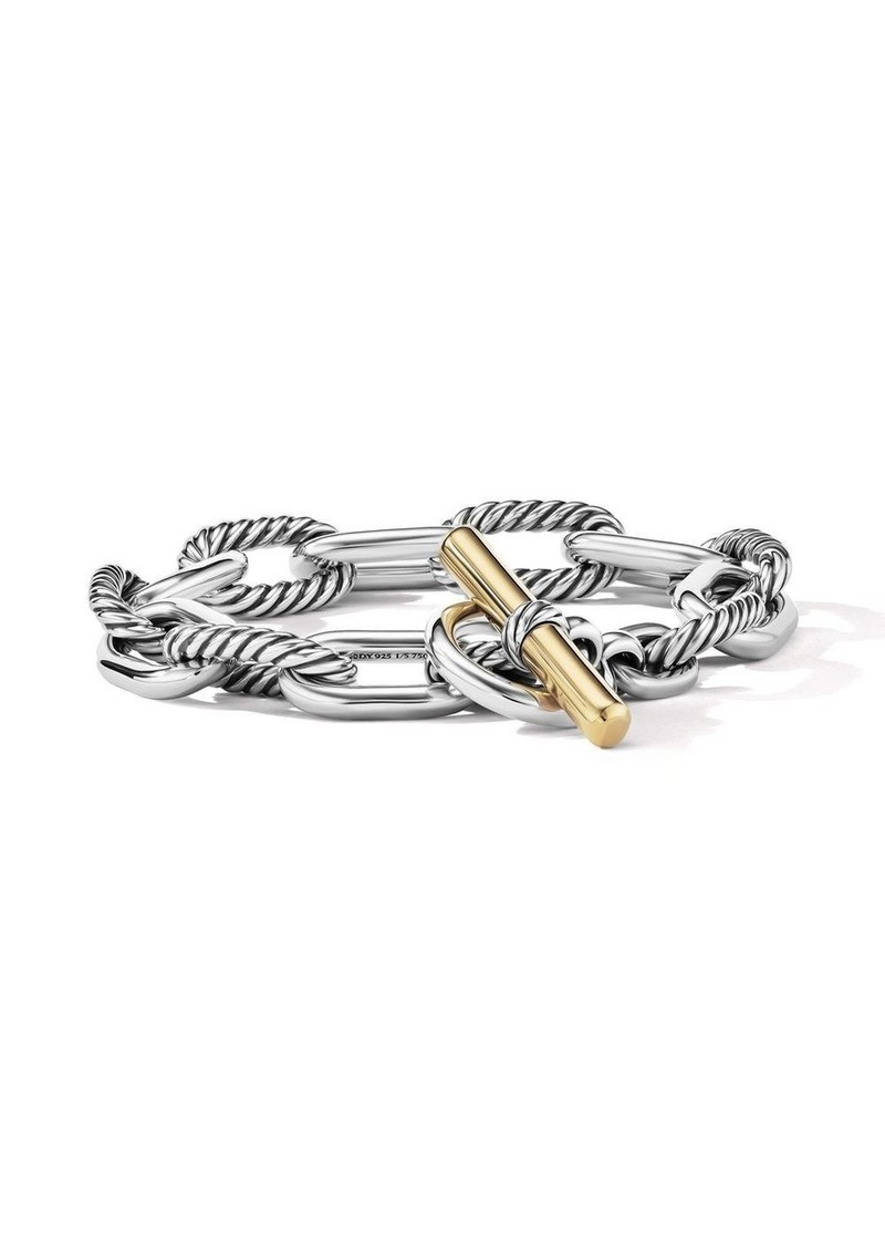 David Yurman 18kt yellow gold DY Madison Toggle chain bracelet