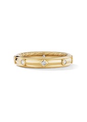 David Yurman 18kt yellow gold Modern Renaissance diamond band ring