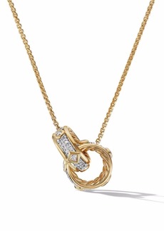 David Yurman 18kt yellow gold Modern Renaissance diamond pendant necklace