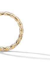 David Yurman 18kt yellow gold pavé diamond band ring