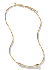 David Yurman 18kt yellow gold Petite Helena Wrap Station diamond necklace