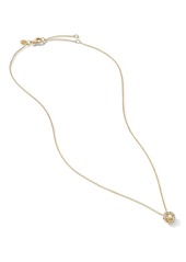 David Yurman 18kt yellow gold Petite Infinity diamond necklace
