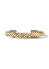 David Yurman 18kt yellow gold Sculpted Cable Contour cuff bracelet