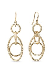 David Yurman 18kt yellow gold small Chain link mobile earrings