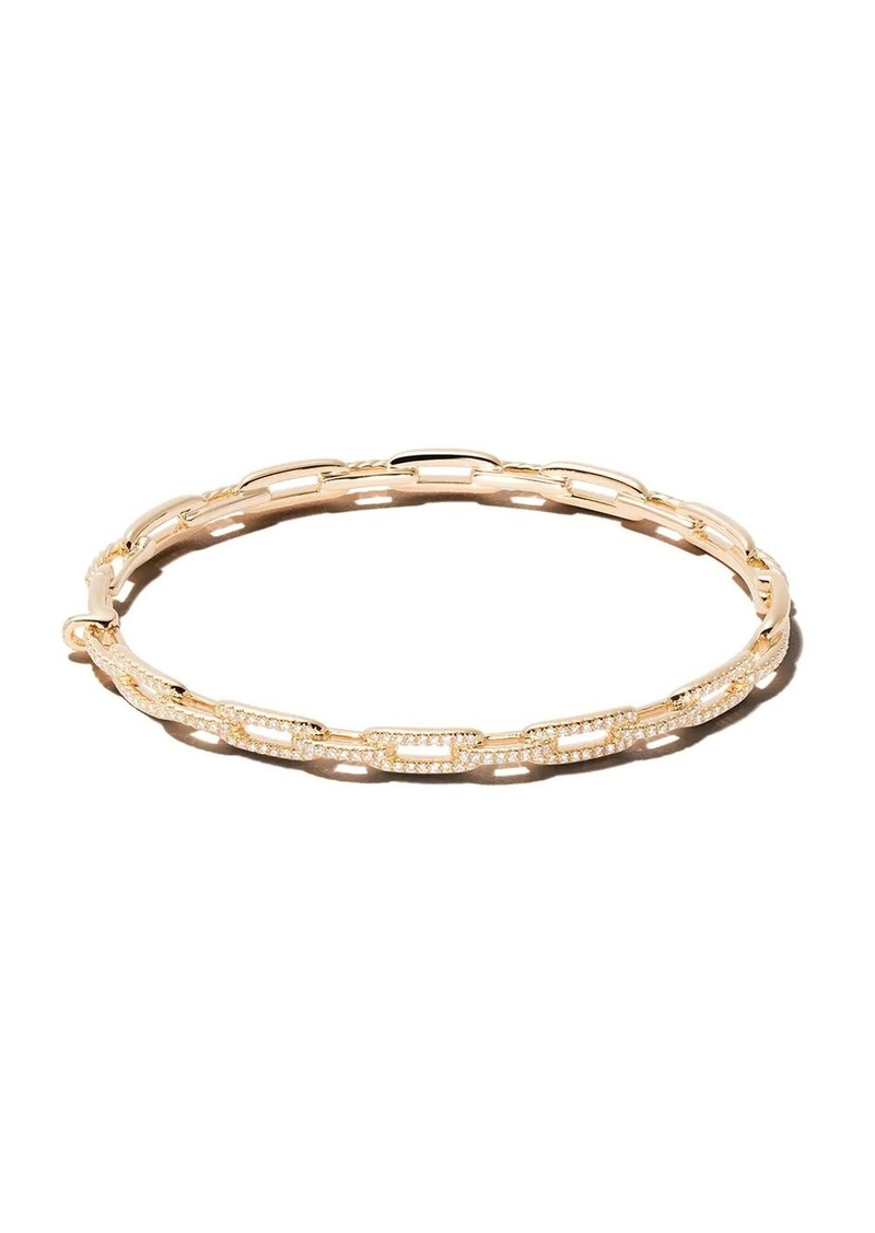 David Yurman 18kt yellow gold Stax Chain Link diamond bracelet