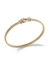 David Yurman 18kt yellow gold Thoroughbred Loop diamond bracelet