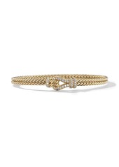 David Yurman 18kt yellow gold Thoroughbred Loop diamond bracelet