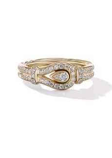 David Yurman 18kt yellow gold Thoroughbred Loop diamond ring