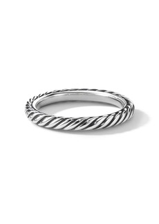 David Yurman sterling silver Cable Collectibles stack ring