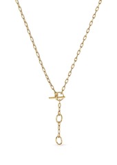 David Yurman 18kt yellow gold 3-ring chain necklace