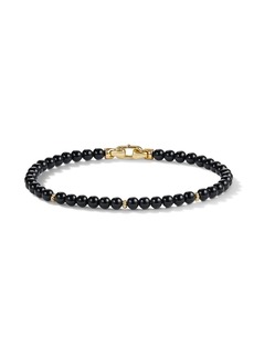 David Yurman 14kt yellow gold Bijoux Spiritual Beads onyx bracelet