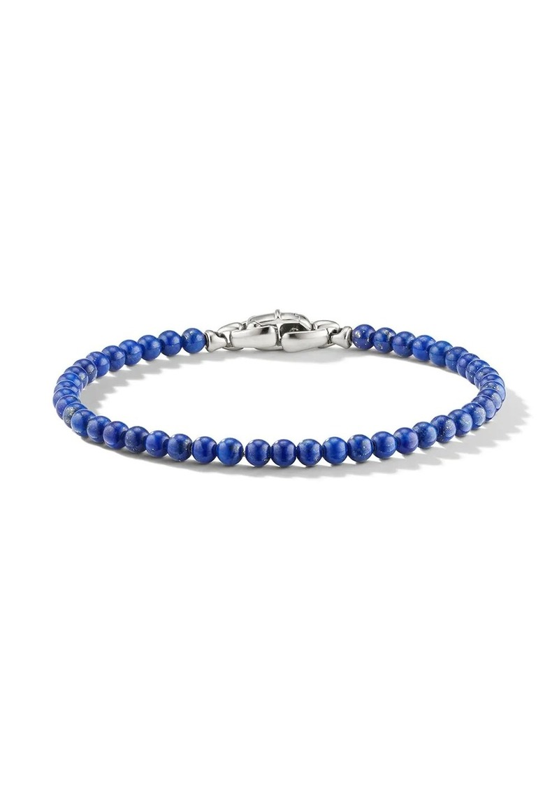 David Yurman sterling silver Spiritual Beads lapis bracelet