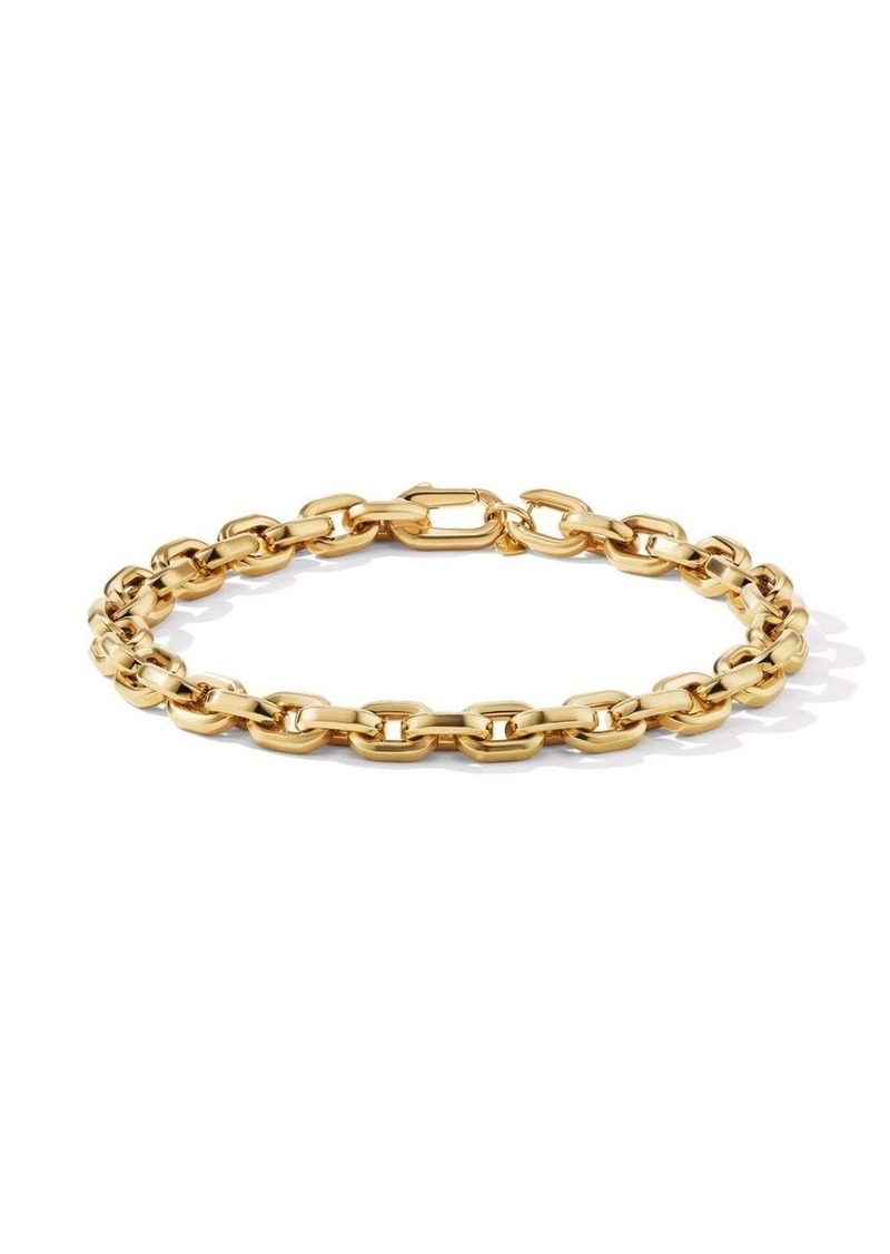 David Yurman 7.5mm 18kt yellow gold Deco link bracelet