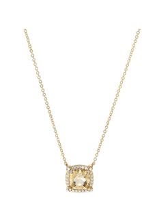 David Yurman 18kt yellow gold Petite Chatelaine citrine and diamond necklace