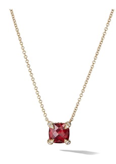 David Yurman 18kt yellow gold diamond Chatelaine pendant necklace