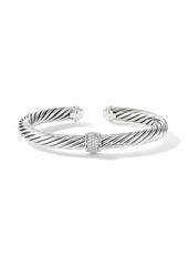David Yurman sterling silver Cable Classics diamond bracelet