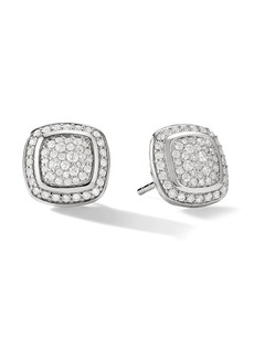 David Yurman sterling silver Albion diamond stud earrings