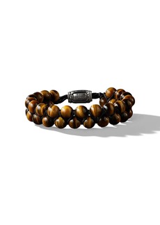 David Yurman 8mm Spiritual Beads two-row tiger eye bracelet