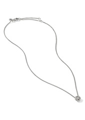 David Yurman sterling silver Petite Infinity diamond necklace