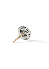 David Yurman sterling silver Petite Infinity diamond stud earrings