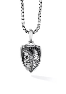 David Yurman Amulets St. Michael Sterling Silver & Pav&eacute Black Diamond Pendant