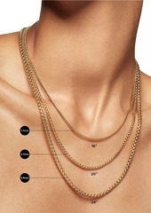 David Yurman Box Chain Necklace in 18K Rose Gold, 1.7MM
