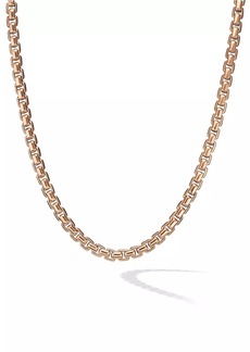 David Yurman Box Chain Necklace In 18K Rose Gold, 7.5mm