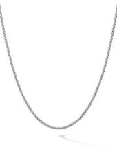 David Yurman Box Chain Necklace in 18K White Gold, 1.7mm