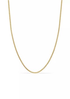 David Yurman Box Chain Necklace in 18K Yellow Gold, 1mm
