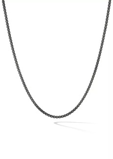 David Yurman Box Chain Necklace with Darkened Silver