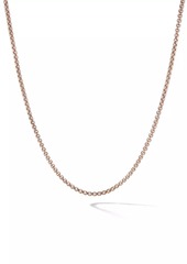 David Yurman Box Chain Slider Necklace in 18K Rose Gold, 1.7MM