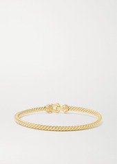 David Yurman Buckle 18-karat Gold Diamond Bracelet