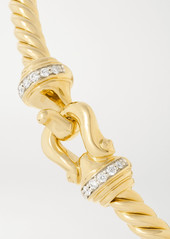 David Yurman Buckle 18-karat Gold Diamond Bracelet