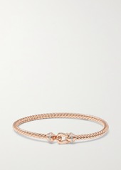 David Yurman Buckle 18-karat Rose Gold Diamond Bracelet