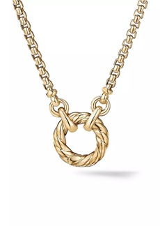 David Yurman Cable Amulet Vehicle Box Chain Necklace in 18K Yellow Gold