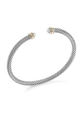 David Yurman Cable Classic Bracelet with Pearl & 18K Yellow Gold
