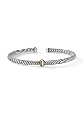David Yurman Cable Classic Center Station Bracelet With 18K Yellow Gold