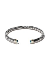 David Yurman 14kt yellow gold and sterling silver Cable Classics topaz bracelet