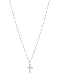 David Yurman 18kt white gold Cable Collectibles Cross diamond necklace