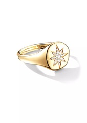 David Yurman Cable Collectibles Compass Pinky Ring in 18K Yellow Gold