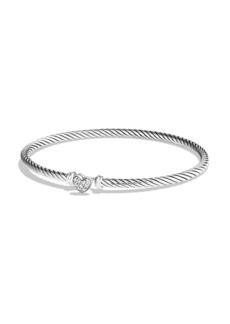 David Yurman Cable Collectibles Heart Bracelet With Diamonds