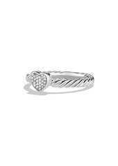 David Yurman Cable Collectibles Heart Ring With Diamonds