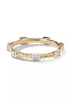 David Yurman Cable Collectibles Stack Ring In 18K Yellow Gold