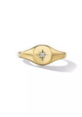 David Yurman Cable Collectibles Starset Pinky Ring In 18K Yellow Gold