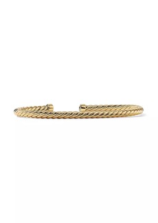 David Yurman Cable Cuff Bracelet In 18K Yellow Gold