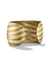 David Yurman Cable Edge 18K Gold & Diamond Cuff Bracelet