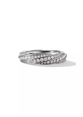 David Yurman Cable Edge Band Ring In Sterling Silver